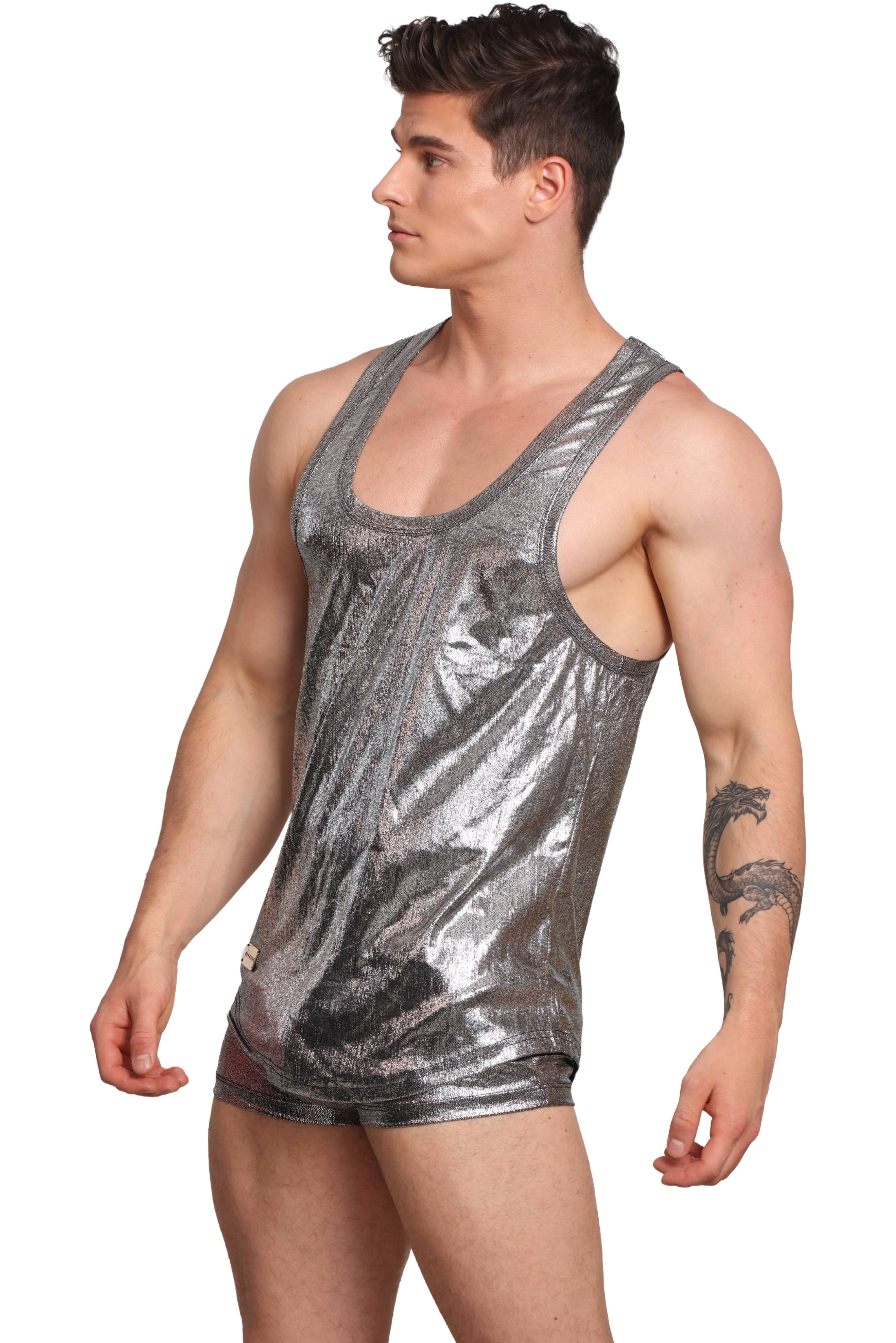 #color_Midnight tank top silver