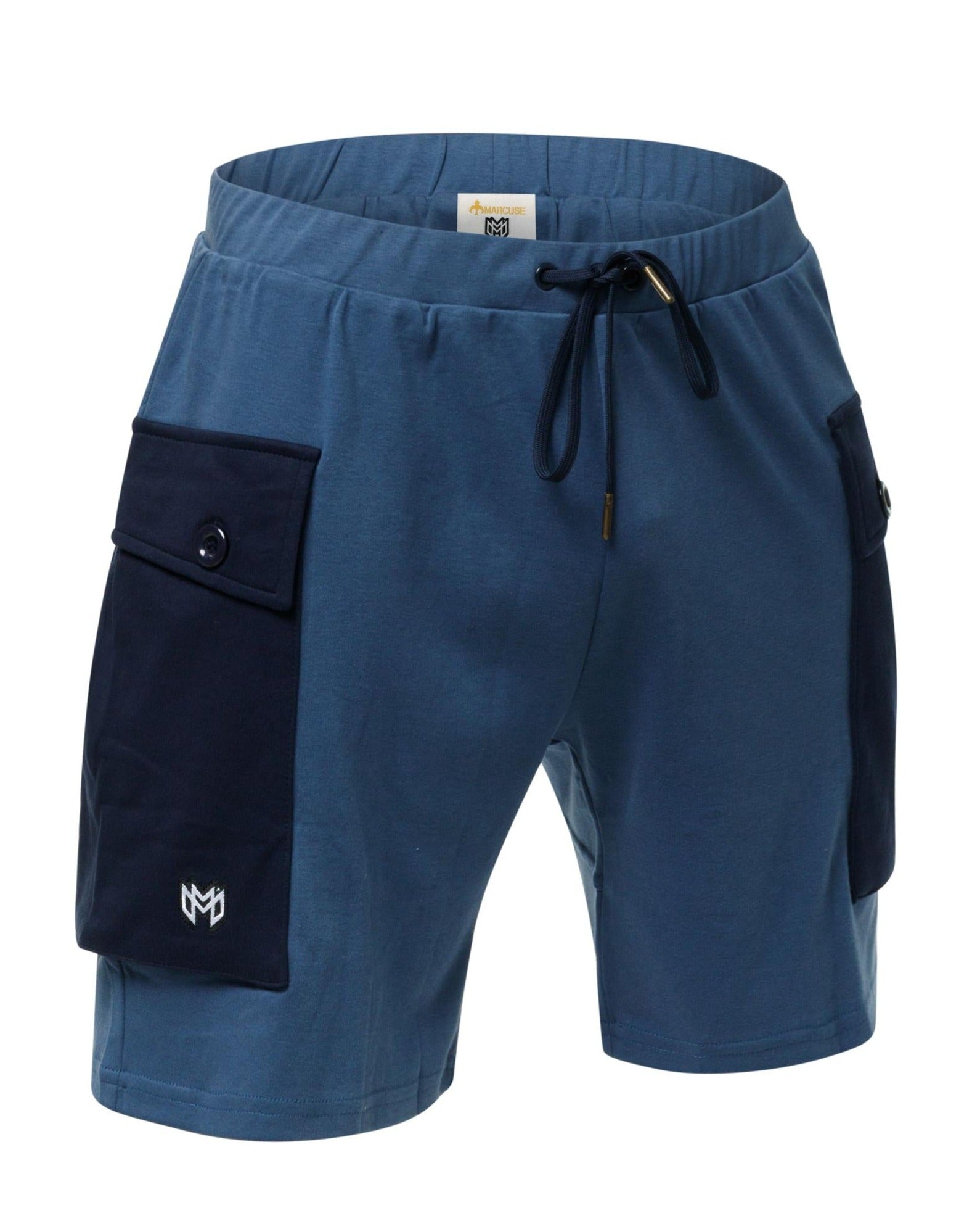 #Zaiden Cargo Shorts Blue#colour_Zaiden Cargo Shorts Blue